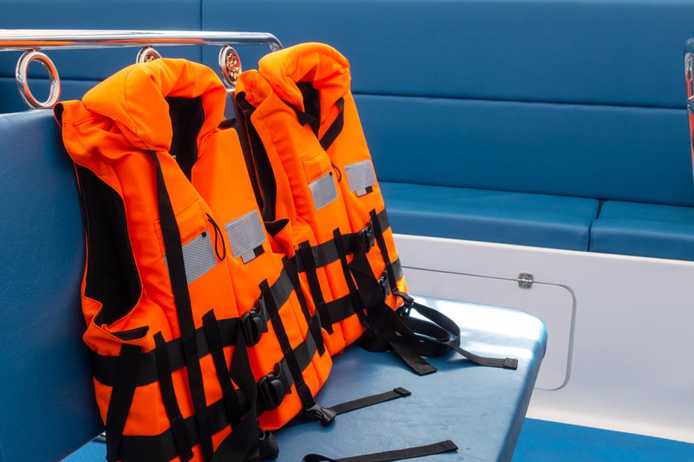 Life-jacket in speed boat